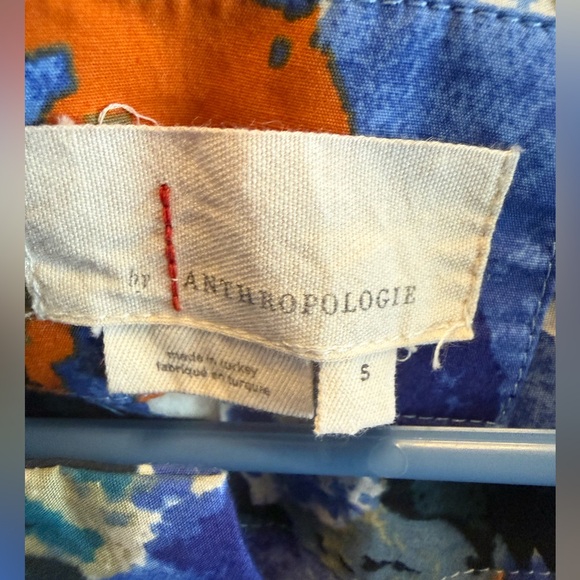 Anthropologie Blue Ruffled Tiered Maxi Dress Long Flowy Small Classy wedding - Picture 5 of 14